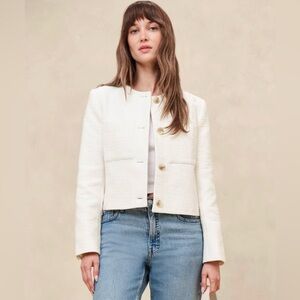 Banana Republic Boucle Collarless Jacket - NWT